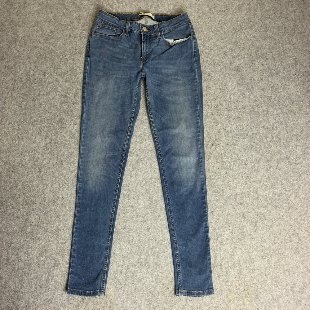 Vintage Y2K Levi's Skinny Jeans Women's 27x29 Blue Denim Mid Rise Stretch